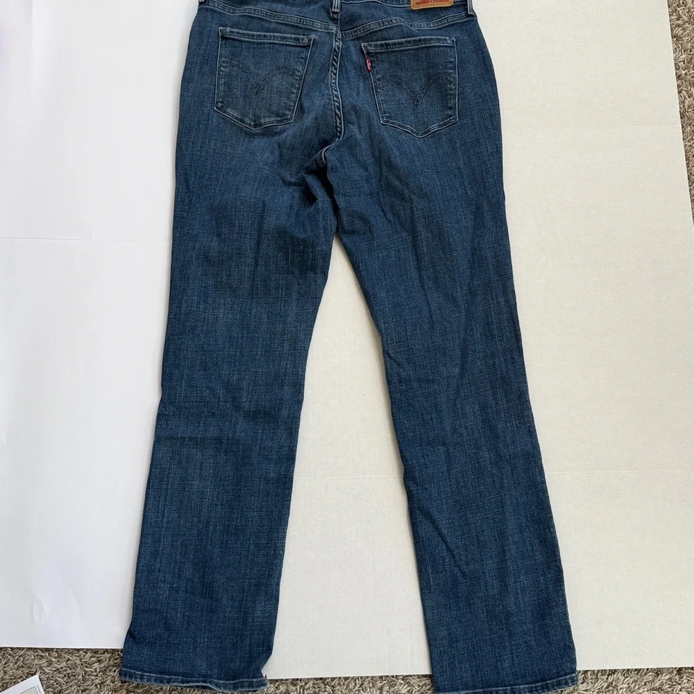 Levis Jeans 505 Straight Style Embroidered Floral Pockets Denim Blue size 30 - Picture 10 of 13